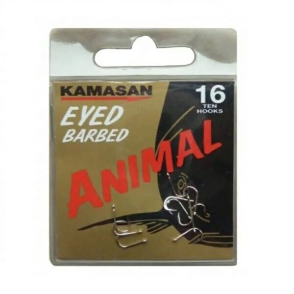Amo Animal Hook Eyed Barbed Kamasan 4fishing