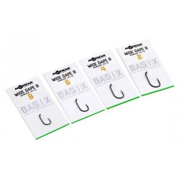 Amo Carp Fishing Wide Gape Barbless Basix Korda 4FISHING